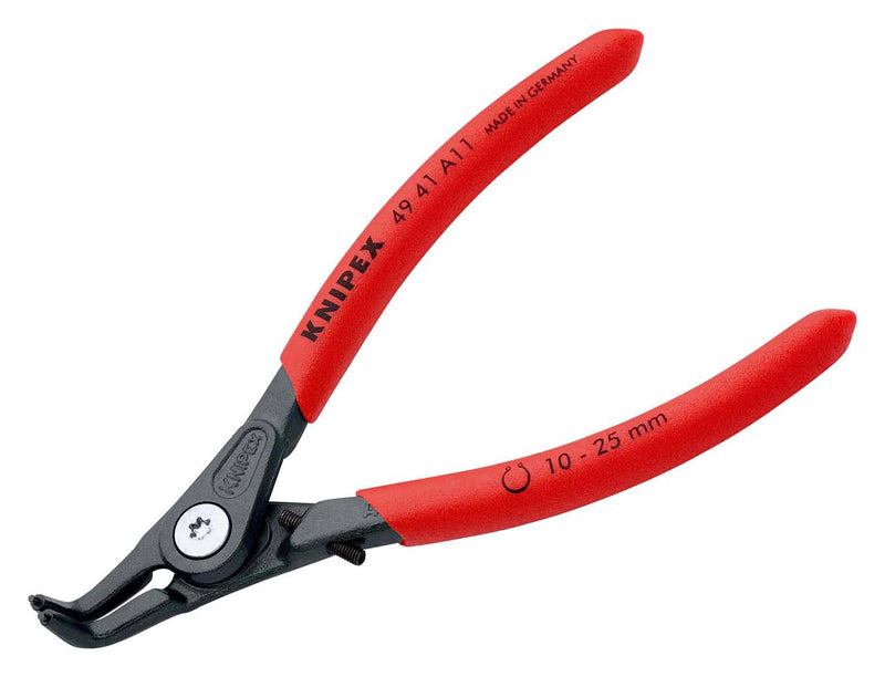 KNIPEX 49 41 A11 Plier, Circlip, 25 mm Jaw Opening Max, 130 mm, Grey Atramentised