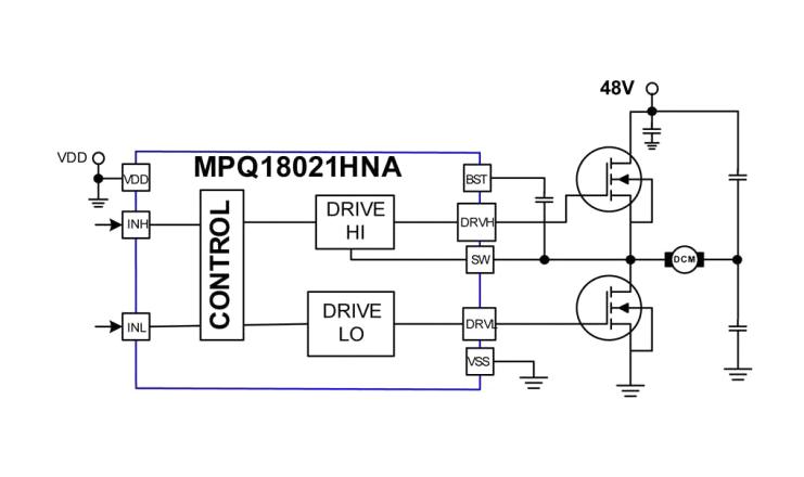 Monolithic Power Systems (MPS) MPQ18021HN-A-AEC1-LF-P MPQ18021HN-A-AEC1-LF-P Mosfet Driver AEC-Q100 High Side and Low HSOIC-8 2.5 A 9 V to 16 -40 &deg;C 125