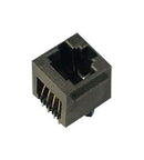 AMPHENOL COMMUNICATIONS SOLUTIONS 90511-001LF Modular Connector, Modular Jack, 1 x 1 (Port), 4P4C, Cat3, Through Hole Mount