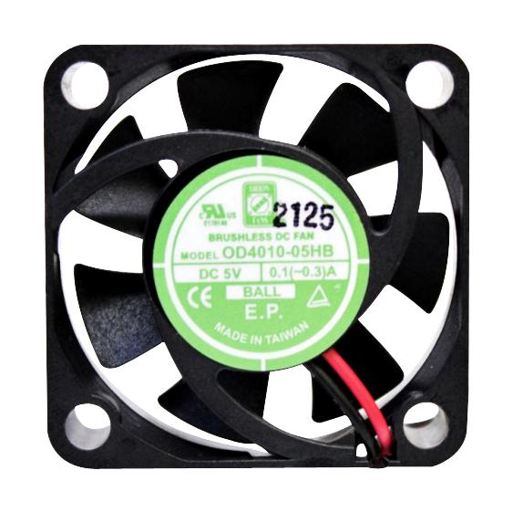 Orion Fans OD4010-12HB02A OD4010-12HB02A DC Axial Fan 12 V Square 40 mm 10.5 Ball Bearing 9.2 CFM