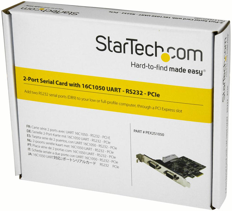 Startech PEX2S1050 PEX2S1050 Adapter Card 2 Port PCI Express Serial 460.8 Kbps