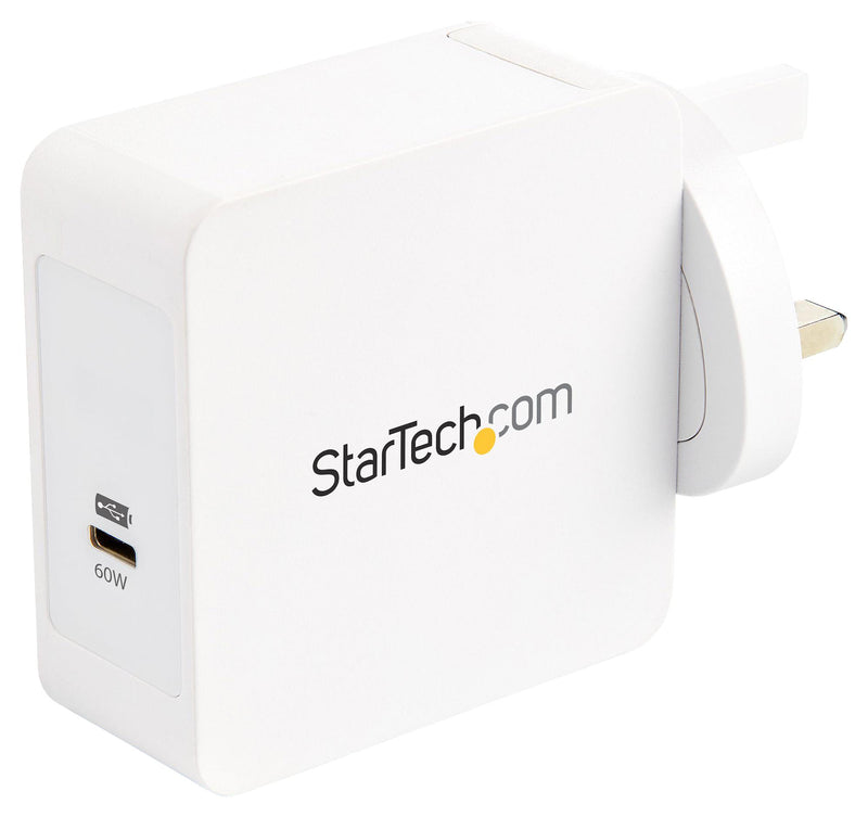 Startech WCH1CUK Telecom Wall Charger USB-C Laptop/Phone 60 W 3 A 2 m Cable