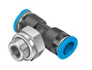 Festo QSMT-G1/8-6 Pneumatic Fitting Push-In T-Fitting G1/8 14 bar 6 mm PBT (Polybutylene Terephthalate) Qsmt