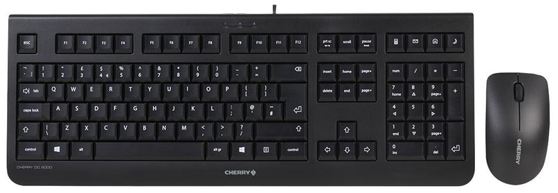 Cherry JD-0800GB-2 Keyboard Mouse Wired Optical Black Qwerty