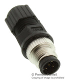 TE Connectivity 1838275-3 Sensor Connector M12 Male 5 Positions Solder Pin Straight Cable Mount