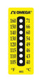 Omega TL-E-250-50 Label Non-Reversible Self Adhesive 51 mm 19 Acrylic Eight Dot Temperature Indicator New