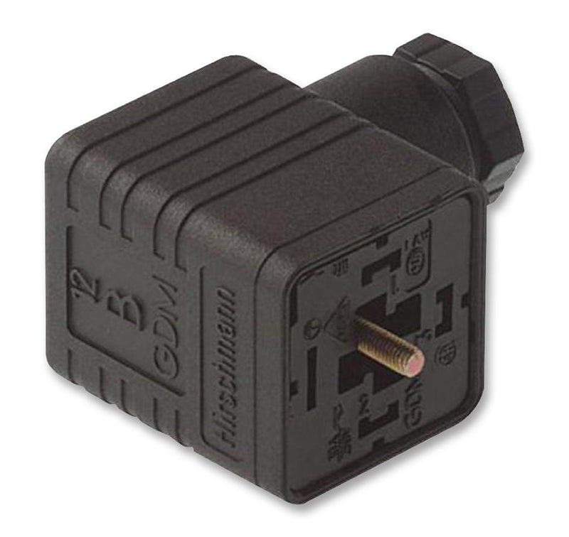 Hirschmann GDM3009.BLACK Rectangular Power Connector 3+PE 3 Contacts Cable Mount Screw Receptacle