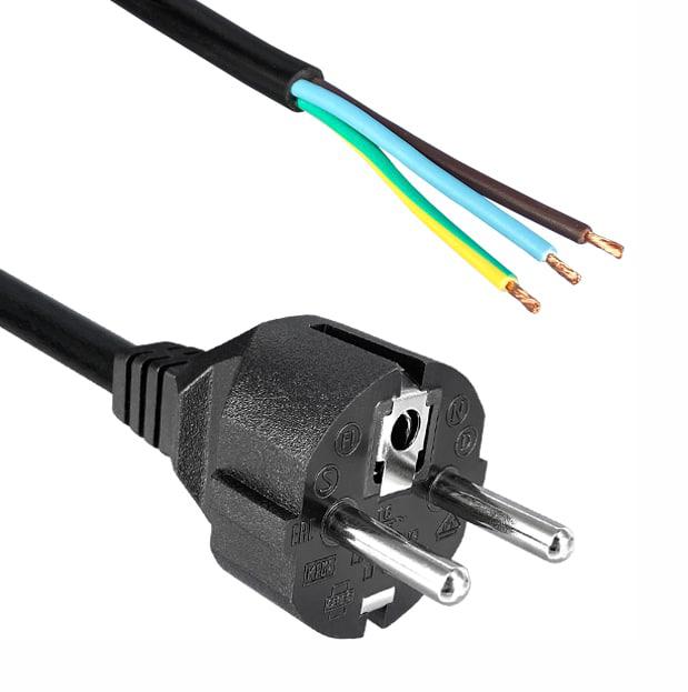 Qualtek Electronics 363010-D01 363010-D01 Power Cord CEE 7/7 PLUG-FREEEND 2.5M