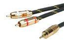 Roline 11.09.4273 Audio / Video Cable Assembly 3.5mm Stereo Jack Plug Phono (RCA) x 2 8.2 ft 2.5 m