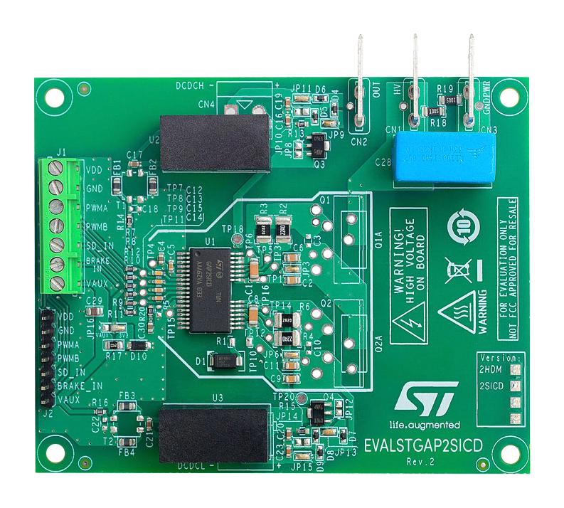 Stmicroelectronics EVALSTGAP2SICD Evaluation Board STGAP2SiCD Isolated Half Bridge Gate Driver