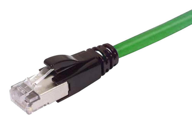 L-COM TRD695APGRN-20 Plenum Rated Shielded Category 6A Cable RJ45 / 23AWG Solid Green 20.0FT 97AC8836