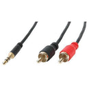 Stellar Labs 24-15616 12FT 3.5MM M TO 2 RCA Cable Slim 79X4026