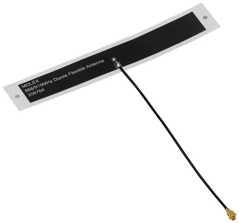 Molex 206764-0100 Omni-directional Antenna ISM Dipole 902MHz to 928MHz 1.2dBi Gain Adhesive