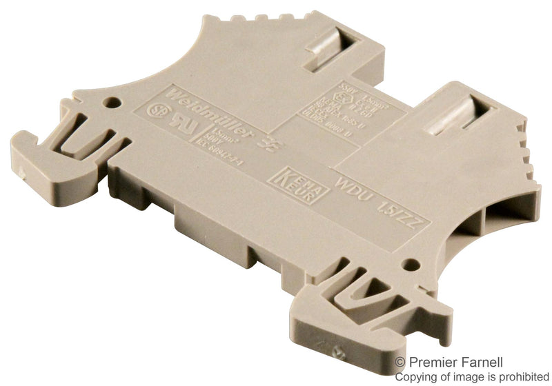 Weidmuller 103140 WDU1.5ZZ 103140 WDU1.5ZZ DIN Rail Mount Terminal Block 4 Ways 22 AWG 12 2.5 mm&Acirc;&sup2; Screw 17.5 A