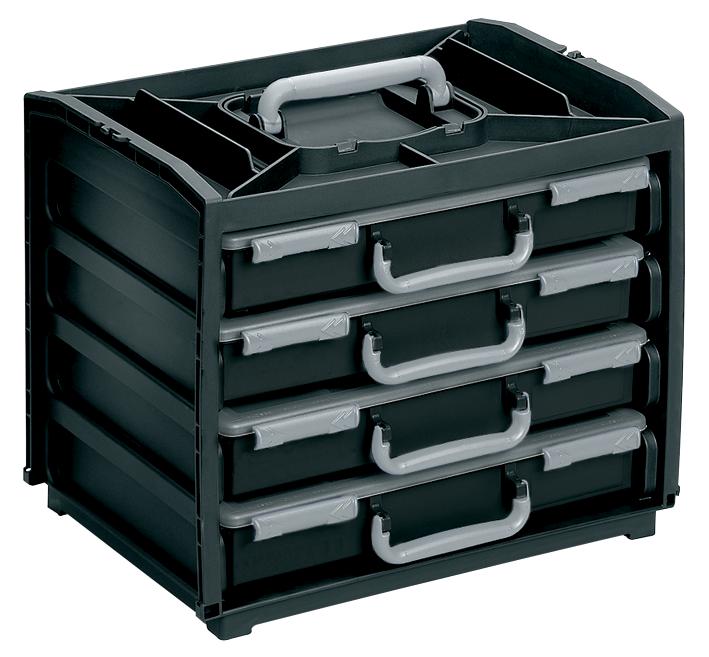 Raaco 2069937 2069937 Handybox With 4 Assorter Trays Plastic General Purpose Storage 310x375x265xmm