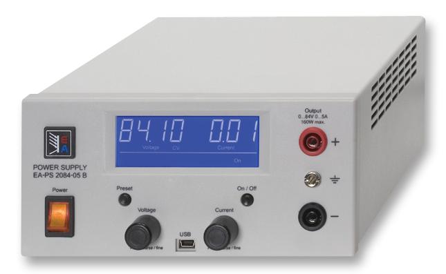 EA ELEKTRO-AUTOMATIK EA-PS 2084-05B 100W Bench Top Power Supply with a 0V-84V Output Voltage and 0A-5A Output Current, Euro UK Plug