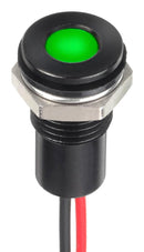 Apem Q6F5BXXHG12E LED Panel Mount Indicator Green 12 VDC 6 mm 20 mA 350 mcd IP67