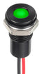 Apem Q6F5BXXHG12E LED Panel Mount Indicator Green 12 VDC 6 mm 20 mA 350 mcd IP67