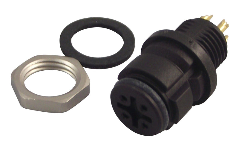 Binder 99-9212-00-04 Circular Connector 620 Series Panel Mount Receptacle 4 Contacts Solder Socket