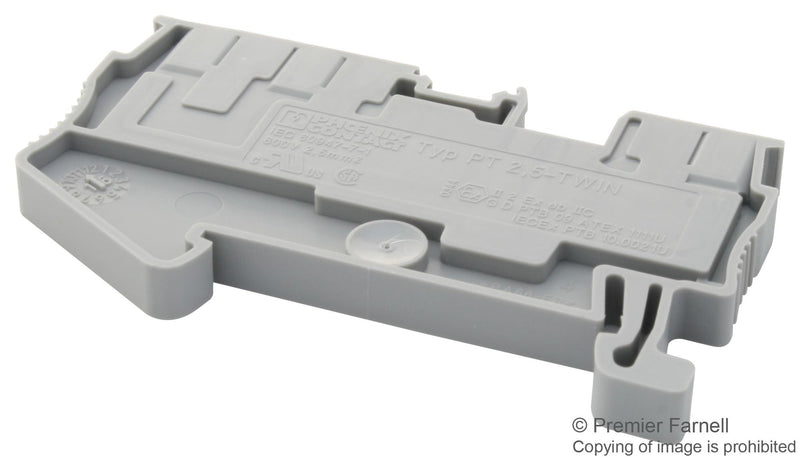 Phoenix Contact PT 25-TWIN DIN Rail Mount Terminal Block 3 Ways 26 AWG 12 4 mm&Acirc;&sup2; Push In 28 A