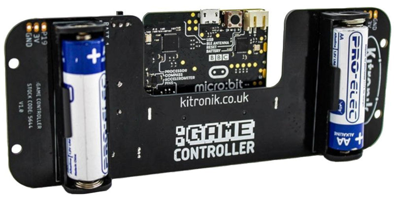 Kitronik 5644 Development Board :GAME ZIP for micro:bit Handheld Gaming Adapter