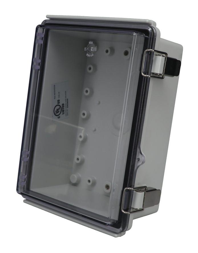 BUD Industries PTQ-11044-C PTQ-11044-C Enclosure Multipurpose PC GREY/CLEAR