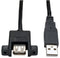 TRIPP-LITE U024-06N-PM USB CABLE, 2.0 TYPE A PLUG-RCPT, 6"