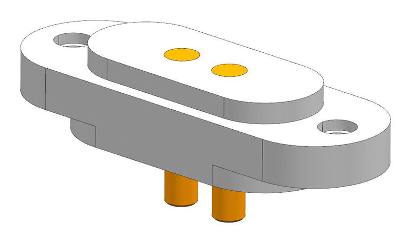 Multicomp PRO MP009317 Magnetic Connector 2 Contacts Receptacle Straight 2.84 mm 1 A White