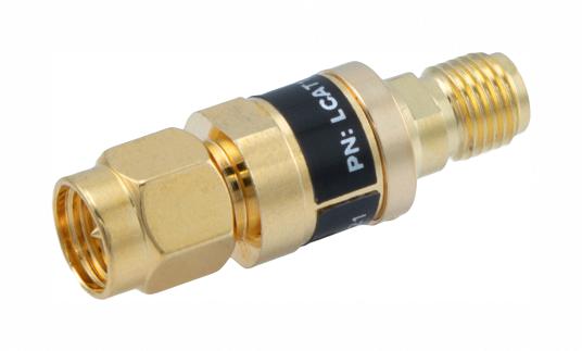 L-COM LCAT1002-10 RF Fixed Attenuator SMA Plug to Jack 10 dB DC 3GHz 2 W 50 ohm Brass New