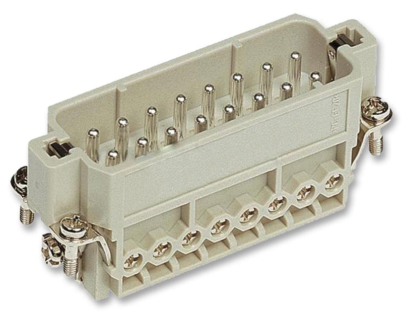 Weidmuller 1650770000 1650770000 Heavy Duty Connector Insert HA Series Cable Mount Plug 16 Contacts Pin 2 Rows