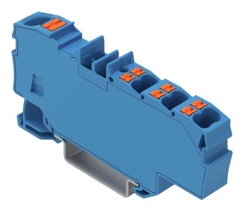 Wago 2206-8034 Terminal Block DIN Rail 7POS 8AWG New