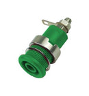 Multicomp PRO MP770558 Banana Test Connector Jack Panel Mount 32 A 1 kV Nickel Plated Contacts Green