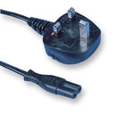 PRO Elec PEL00419 Mains Power Cord With Fuse Plug UK to IEC 60320 C7 2 m 3 A Black