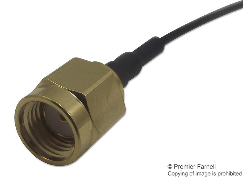 Multicomp PRO MC000794 RF / Coaxial Cable Assembly SMA RP Plug to Bulkhead Jack 1.37mm 50 ohm 7.874 " 200 mm