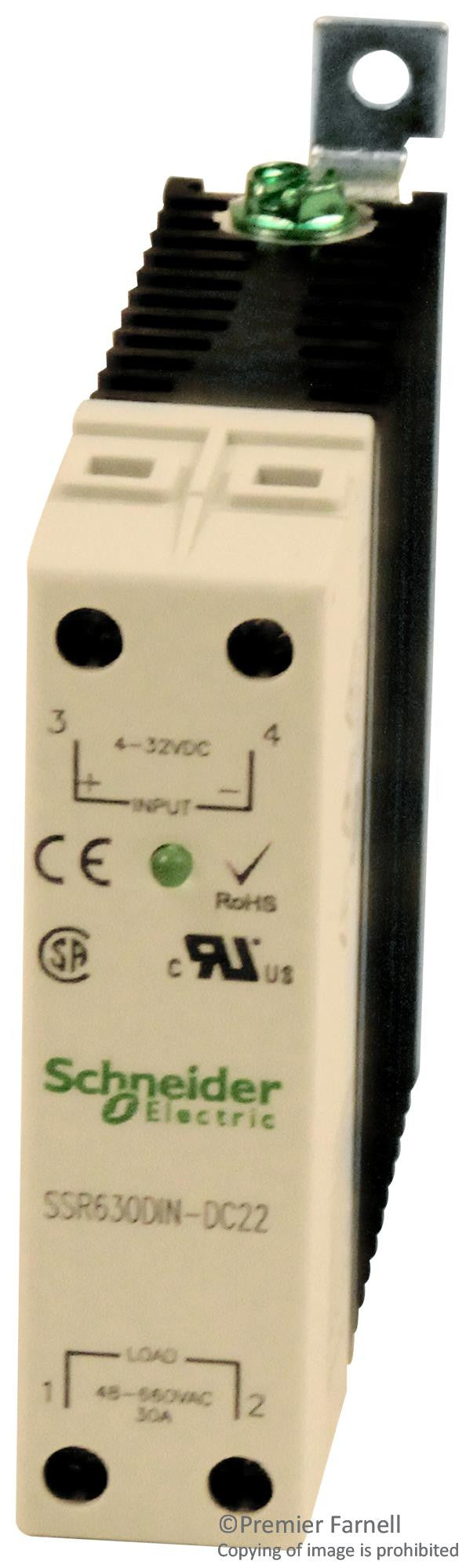 SCHNEIDER ELECTRIC/MAGNECRAFT SSR630DIN-DC22 SSR, DIN RAIL MOUNT, 600VAC, 32VDC, 30A