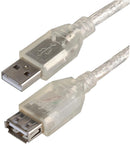 PRO Signal PSG91446 PSG91446 USB Cable Type A Plug to Receptacle 5 m 16.4 ft 2.0 Transparent