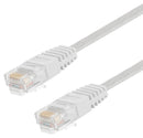 L-COM TRD855FLAT-WHT-1 Ethernet Cable Cat5e 305 mm 12 " RJ45 Plug to White New