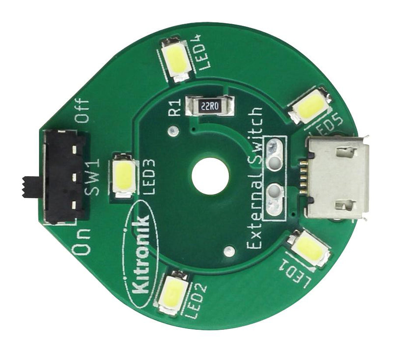 Kitronik 35157 35157 USB LED Board Round White Lighting New