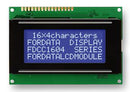 FORDATA FC1604A04-NSWBBW-91*E Alphanumeric LCD, 16 x 4, White on Blue, 3V, English, Japanese, Transmissive