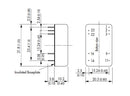 Traco Power THD 12-1212 THD 12-1212 Isolated Through Hole DC/DC Converter ITE 2:1 12 W 1 Output V A