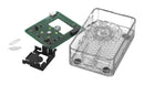 Multicomp PRO ASM-1900143-01 Raspberry Pi Accessory 4 Model B Case Plastic Clear Integrated Power Button