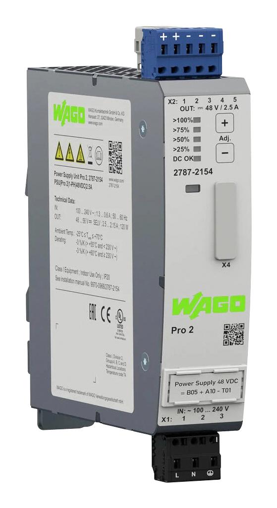 Wago 2787-2154 Power Supply AC-DC 48V 2.5A New