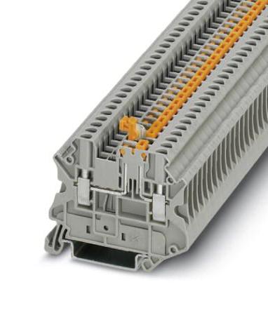 Phoenix Contact UT 25-MT-P/P DIN Rail Mount Terminal Block Knife Disconnect 2 Ways 26 AWG 12 2.5 mm&Acirc;&sup2; Screw 20 A