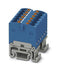 Phoenix Contact PTFIX 12X15-NS15A BU Panel Mount Barrier Terminal Block Blue NS 15 17.5 A 500 V 12 Pole Push In 14 AWG