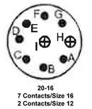 Amphenol Industrial 97-3106A-20-16P 97-3106A-20-16P Circular Connector Plug Size 20 9 Position Cable