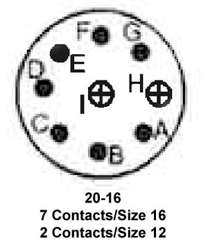 Amphenol Industrial 97-3106A-20-16P 97-3106A-20-16P Circular Connector Plug Size 20 9 Position Cable