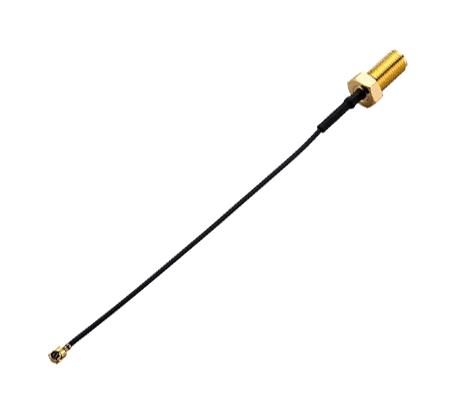 Taoglas CAB.719 RF / Coaxial Cable Assembly 90&deg; U.FL Plug to SMA Bulkhead Jack 1.13mm 50 ohm 3.9 " 100 mm