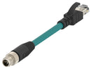 TE Connectivity TCX3872A202-005. TCX3872A202-005. Sensor Cord 8P M12 PLUG-RJ45 Plug 5M