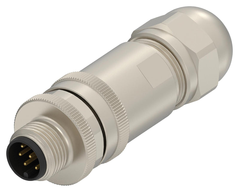 AMP - TE Connectivity 2351415-1 Sensor Connector PG7 M12 Male 8 Positions Crimp Pin Contacts Not Supplied