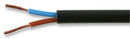 PRO POWER 3182Y-0.50MMBLK100M Round Mains Cable 3182Y 2-Core 3A Black 0.5mm&sup2; x 100m